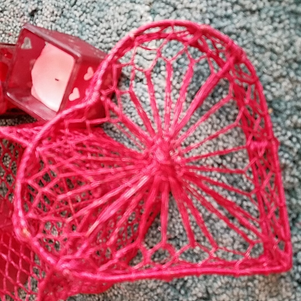 Jute Heart and tall candle Bundle - Picture 2 of 11